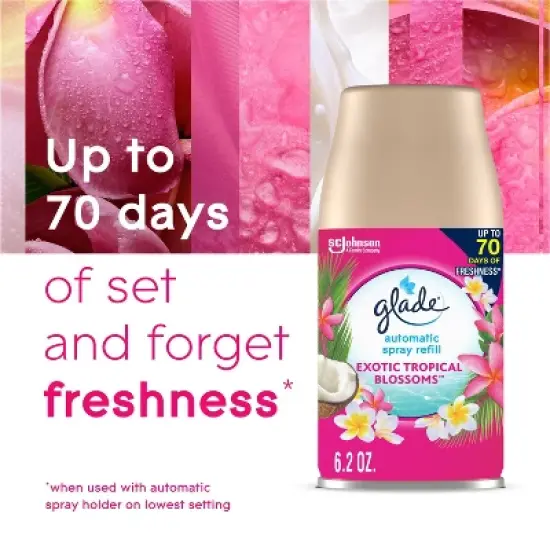 Glade Automatic Spray Air Freshener - Exotic Tropical Blossoms - 6.2oz/2pk image {7}