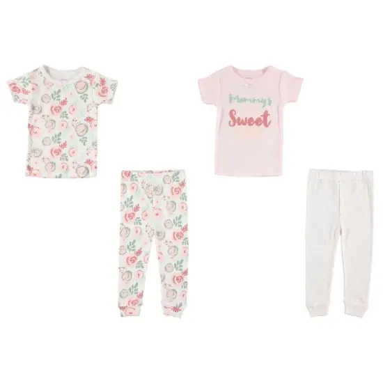 Cutie Pie Baby Girl Toddler and Infant Pajama Sleeper Set image {8}
