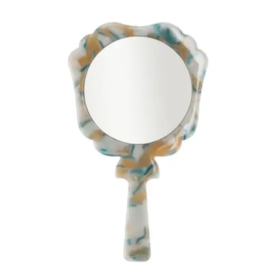 Unique Bargains Durable Handheld Makeup Mirror 1 Pc image {4}