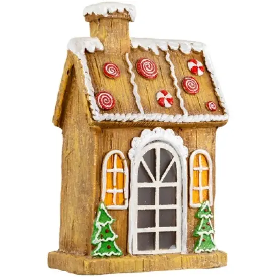 Northlight LED Lighted Peppermint Gingerbread House Christmas Decoration - 14" image {4}