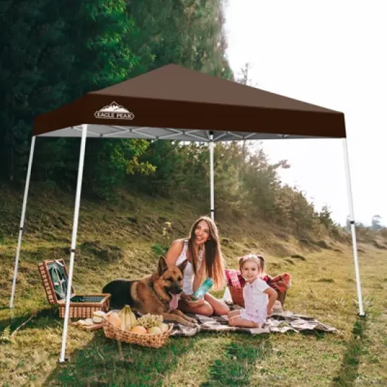 EAGLE PEAK Slant Leg Pop-up Canopy Tent Easy One Person Setup Instant Outdoor Beach Canopy Folding Portable Sports Shelter image {16}