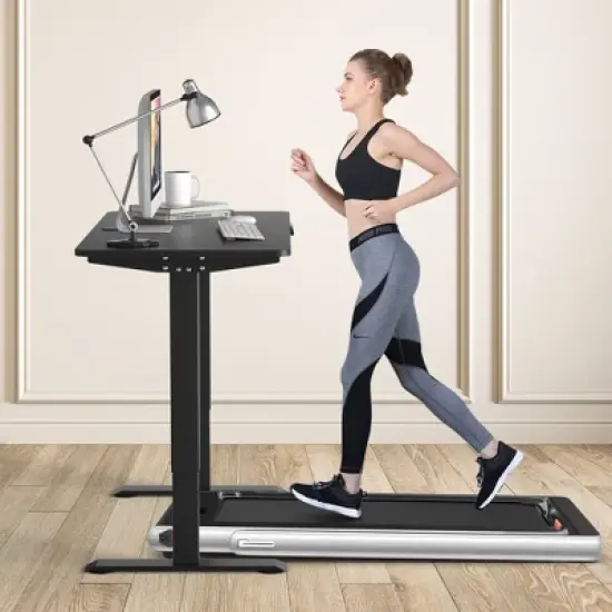 Costway Electric Adjustable Standing Desk Stand up Workstation w/Control White\Black\ Maple\Teak image {3}
