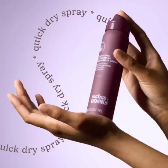 Niches & Nooks Sweat Absorbing Intimate pH Balanced Chafing Barrier Feminine Spray - Fresh Fig - 2oz image {2}