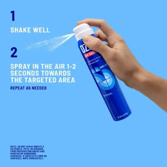 OZIUM 3.5oz Original Scent Air Sanitizer Spray: Odor Eliminator & Freshener, Ozone Spray, Clear Liquid, 1 Pack image {7}