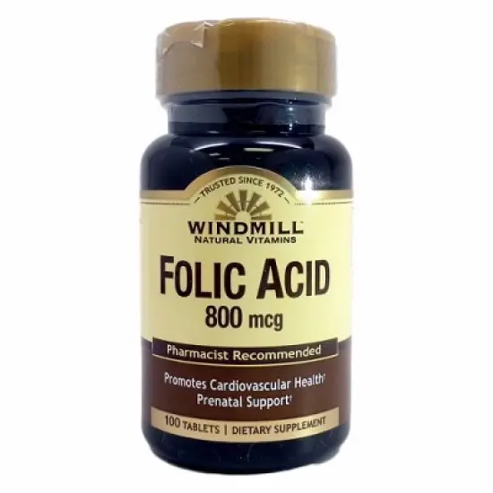 Windmill Folic Acid 800 mcg - 100 Tablets image {1}