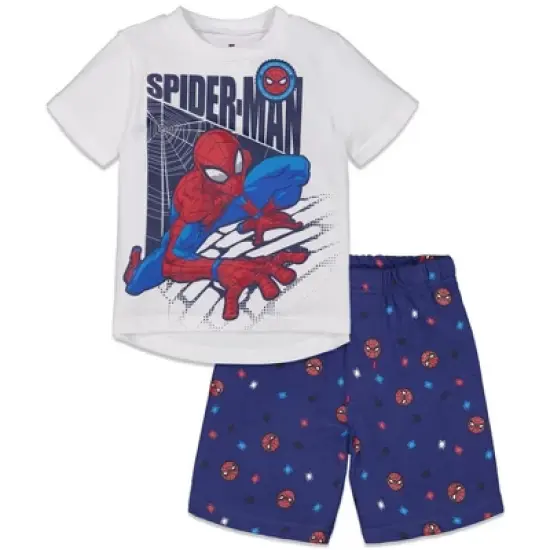 Marvel Spider-Man Avengers T-Shirt and French Terry Shorts Outfit Set Toddler image {7}