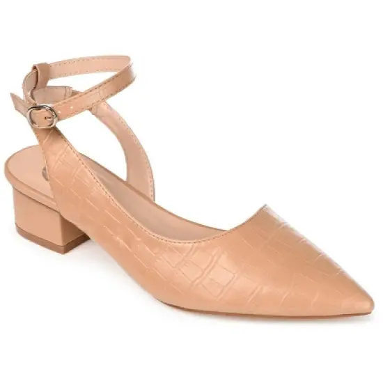 Journee Collection Womens Keefa Pointed Toe Low Block Heel Pumps image {11}