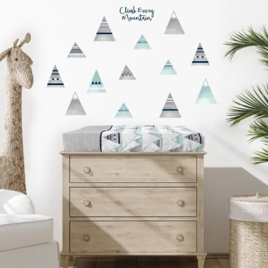 Sweet Jojo Designs Changing Pad Cover - Mountain - Gray image {1}