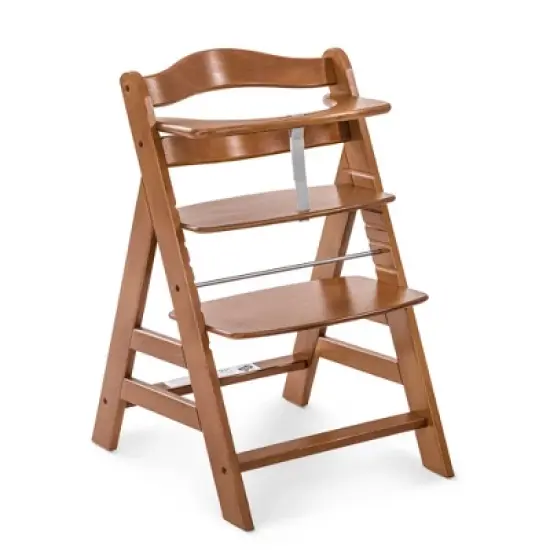Hauck Alpha+ Grow Along Adjustable Wooden High Chair Seat w/ 5 Point Harness & Bumper Bar for Baby & Toddler Up to 198 lbs image {8}