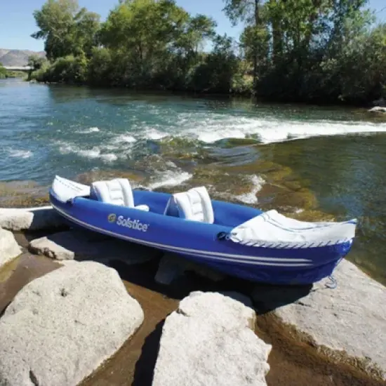 Swimline Solstice 29900 Whitewater Rapids Rogue Inflatable 2 Person Convertible Sporting Kayak with Adjustable Seats and Front and Rear Spray Covers image {4}