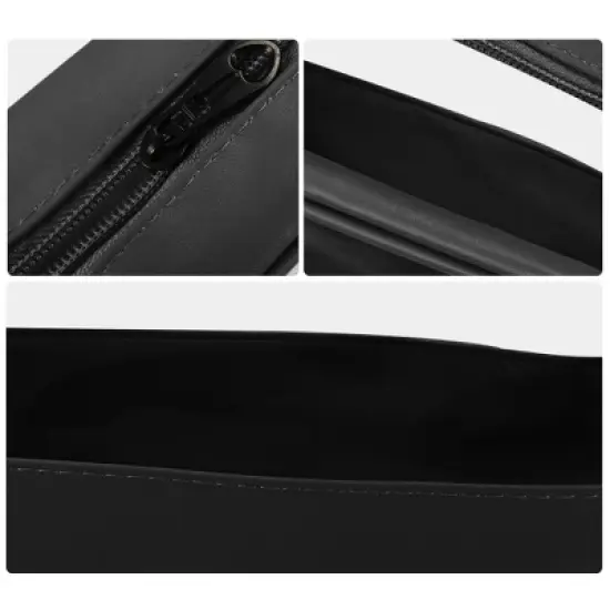 Unique Bargains Large Travel Zipper Clear Portable Makeup Organizer Bag 1 Pc image {2}