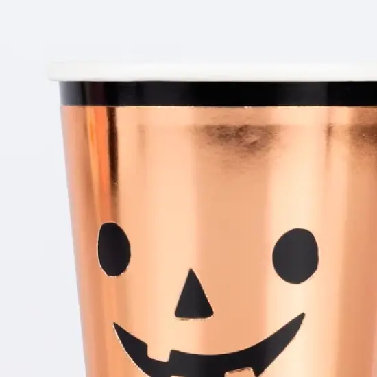 Meri Meri Copper Pumpkin Cups (Pack of 8) image {1}