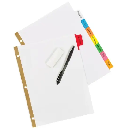 Big Tab Write & Erase Dividers, 8 Multicolor Tabs, 3 Sets of 23079 image {1}