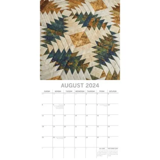The Gifted Stationery 2024 Square Wall Calendar, Quilting, 16-Month Lifestyles Theme with 180 Reminder Stickers (12x12 In) image {2}