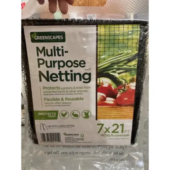 Greenscapes 21 ft. L X 7 ft. W Garden Netting image {1}