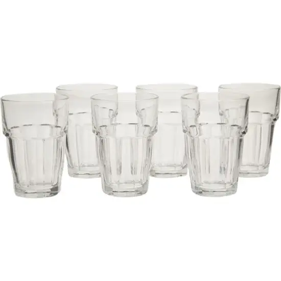 Bormioli Rocco 21.75 oz. Rock Bar Super Cooler Stackable Drink Glass, 6-Piece, Clear image {6}