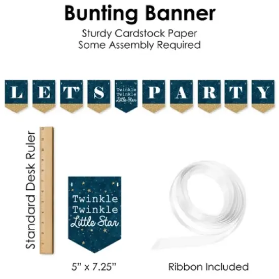 Big Dot of Happiness Twinkle Twinkle Little Star - Baby Shower or Birthday Party Supplies Decoration Kit - Decor Galore Party Pack - 51 Pieces image {4}