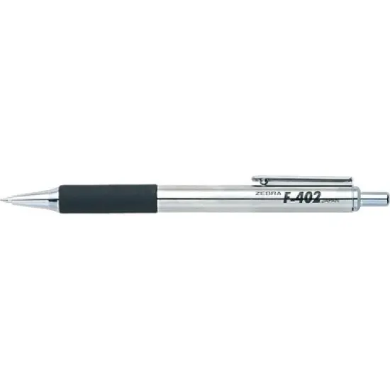 Zebra F-402 Ballpoint Retractable Pen Black Ink Fine 29210 image {1}