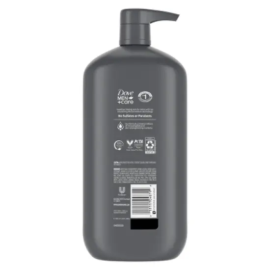 Dove Men+Care Deep Clean Exfoliating Body & Face Wash Pump - Sulfate Free - 30 fl oz image {1}