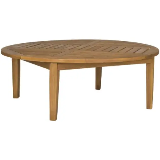 Danville Round Table - Indoor/Outdoor - PAT6715 - Natural - Safavieh image {3}