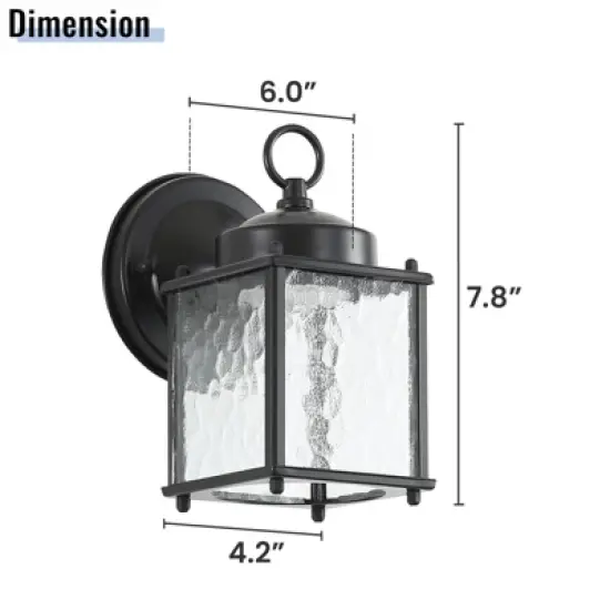 DOMETOUR Outdoor Wall Sconce Lights with Clear Glass, Outside Garage Sconce Lighting Waterproof Farmhouse Wall Lantern Lamp for House Patio Doorway image {3}