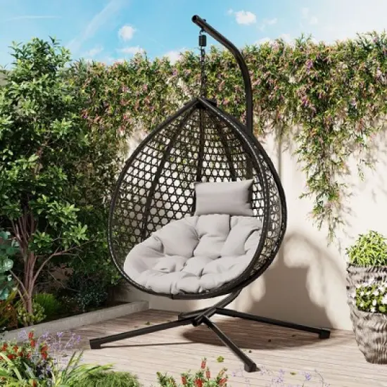 Whisen Versatile Hanging Egg Chair for Indoor and Outdoor Use image {13}