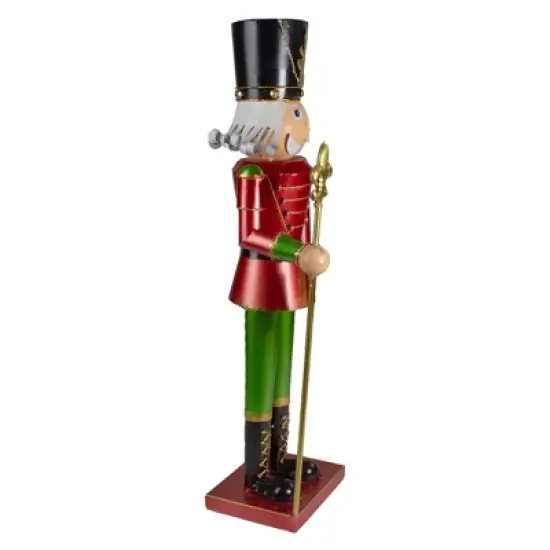 Northlight 23.75" Red and Green Metal Nutcracker Soldier Christmas Decoration image {2}