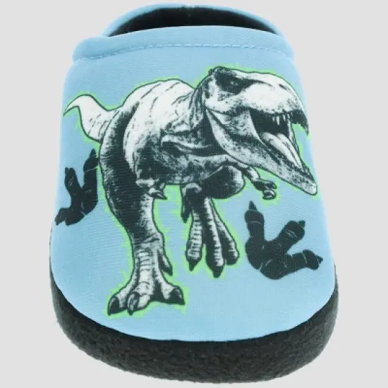 Boys' Jurassic World 2pc Snug Fit Pajama Set with Slippers - Black/Blue Denim image {5}