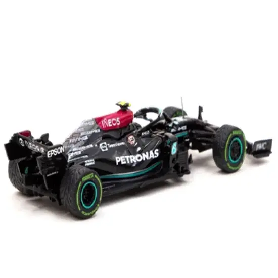 Mercedes-AMG F1 W12 E Performance #77 Winner  F1 Turkish GP (2021) with Number Board 1/64 Diecast Model Car by Tarmac Works image {1}