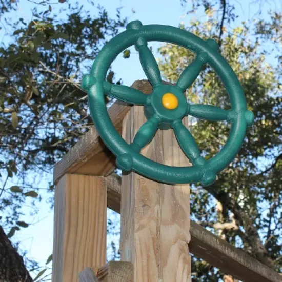 Jungle Gym Kingdom Wooden Toy Steering Wheel - Pirate Ship Swing Set Accessories image {2}