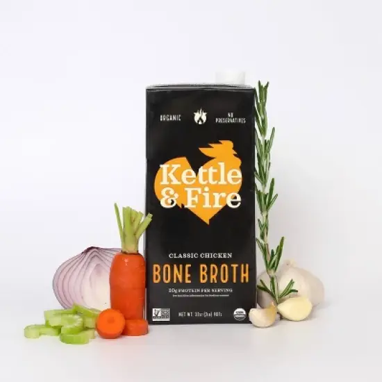 Kettle & Fire Gluten Free Chicken Bone Broth - 32oz image {4}