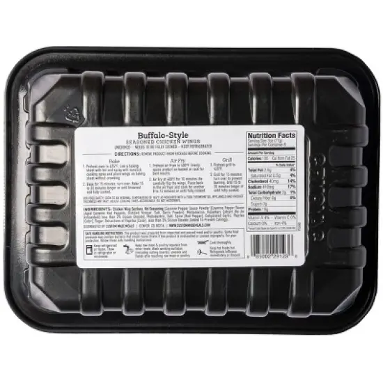 Custom Made Meals Buffalo-Style Seasoned Chicken Wings - 1.35lbs image {2}
