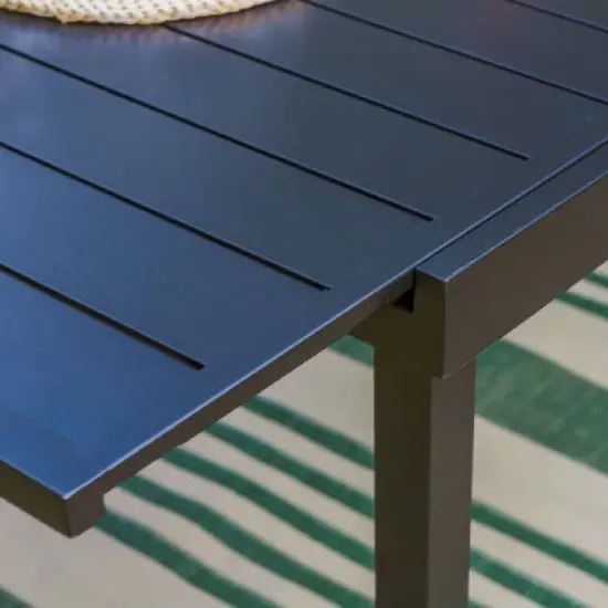 Captiva Designs 9pc Steel Outdoor Patio Dining Set with Extendable Table & Wicker Rattan Chairs with Cushions image {5}