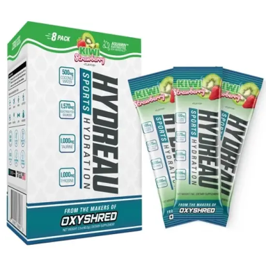 EHPlabs Hydreau Sugar-Free Electrolyte Drink Mix Packets - Kiwi Strawberry - 8ct Hydration Supplement image {6}