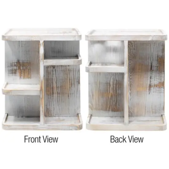 Sorbus 360&deg; Bamboo Rotating Makeup Organizer - Multi-Function Storage Carousel stores Cosmetics, Skin Care, and more image {6}