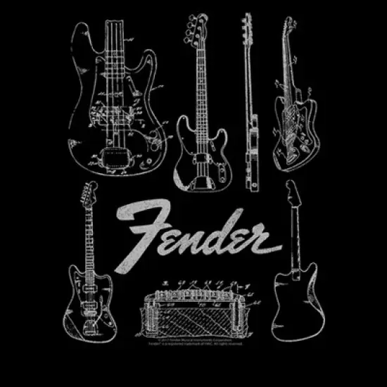 Men's Fender Guitar Chart T-Shirt image {1}