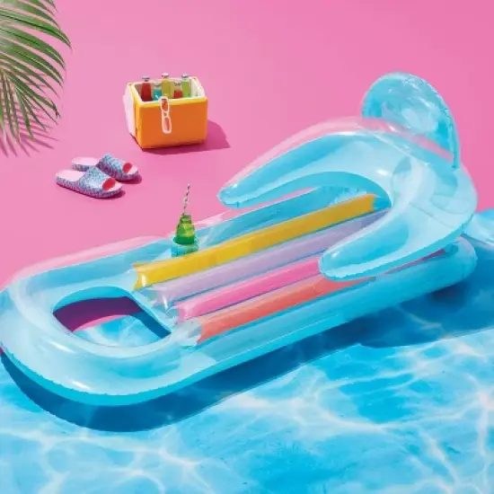 Inflatable Lounge Pool Float- Sun Squad&trade; image {1}