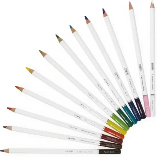 Nuvo Watercolor Pencil Set of 12 - Professional Premium Quality Artist Drawing Colored Pencils - Brilliantly Vibrant image {1}