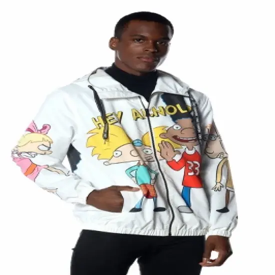 Members Only Men's Hey Arnold Nickelodeon Windbreaker Jacket image {5}