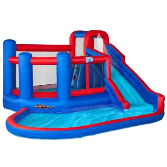 Sunny & Fun Big Inflatable Kids Backyard Water Slide Park  image {4}