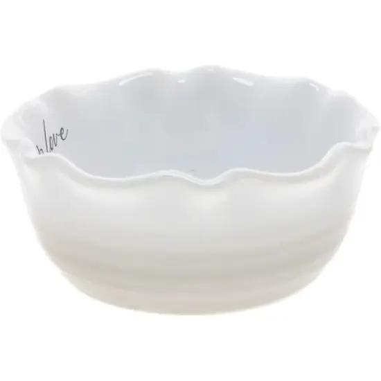 Pavilion Gift Company - Love - 4.5" Ceramic Bowl with Bamboo Spoon - Dining Bowls image {4}