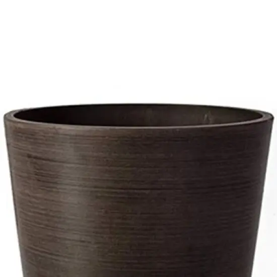 Algreen 16130 Valencia 12 x 18 Inch Round Taper Recycled Planter Pot, Chocolate image {1}