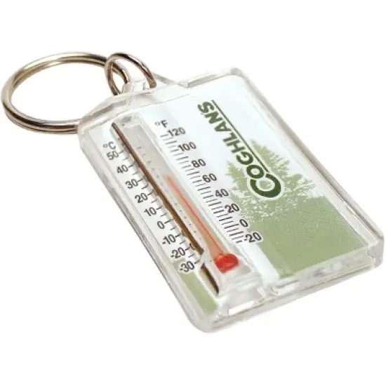 Coghlan's Zipper Pull Thermometer Keychain, Windchill Chart Survival Camping Aid image {1}