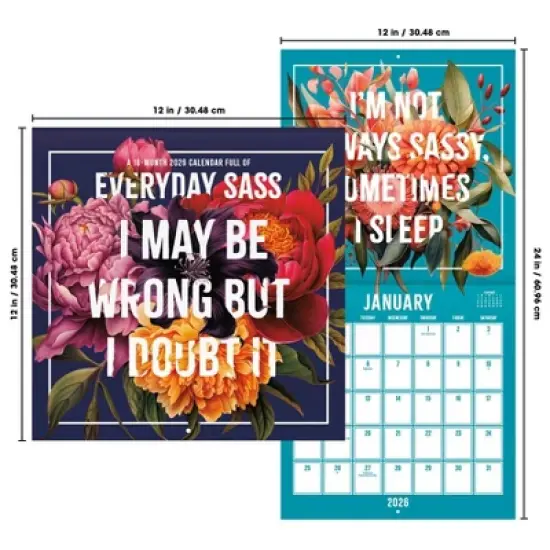 Trends International 2026 Everyday Sass 12"x12" Wall Calendar image {6}