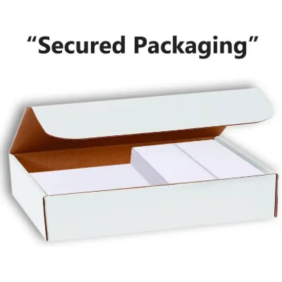 Hamilco Card Stock Folded Blank Cards with Self Seal Envelopes 5x7 - Scored White Cardstock Paper 80lb Cover - 100 Pack image {3}