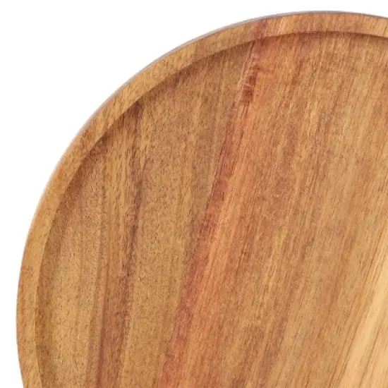 MegaChef 10 Inch Acacia Wood Lazy Susan Tray image {3}