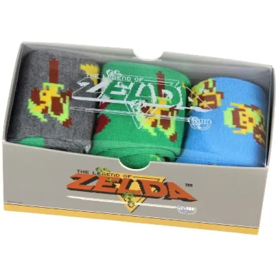 Nintendo The Legend Of Zelda Video Game Three-Pack Crew Socks Multicoloured image {2}