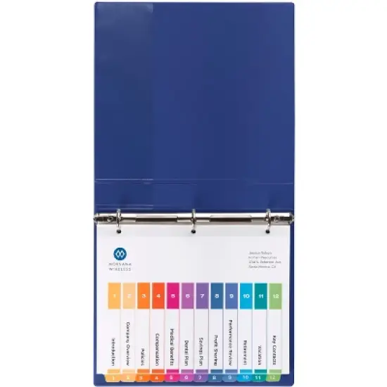 Avery Dividers for 3 Ring Binders, 12 Tabs per Set, Customizable Table of Contents, Multicolor Tabs (3 Sets of 11073) image {7}