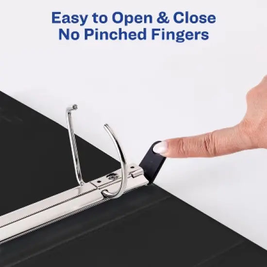 Avery Heavy-Duty View 3 Ring Binders, 2" One Touch Slant Rings, 4 Black Binders (79872) image {5}