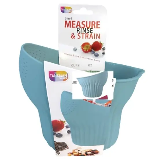 Talisman Designs 2-in-1 Measure Rinse & Strain for Grains, Fruit, and Beans, 2 Cups image {7}
